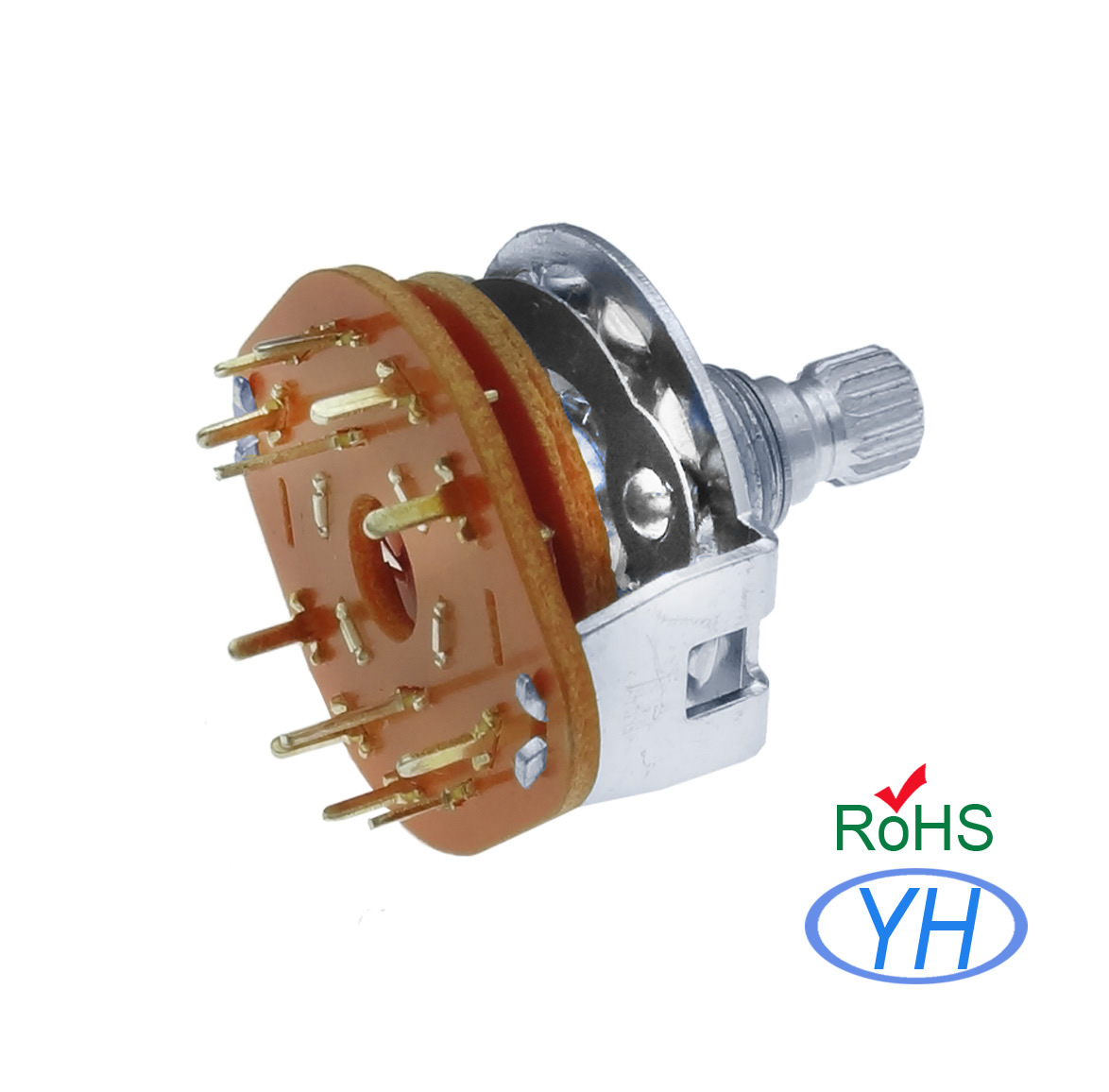 1 Pole 12 Position Rotary Switch 25mm Free Samples Odm oem Mini 1 Poles 4 Positions 6 Positions 10 Position 11 position with 17mm round shaft  customization 1 2