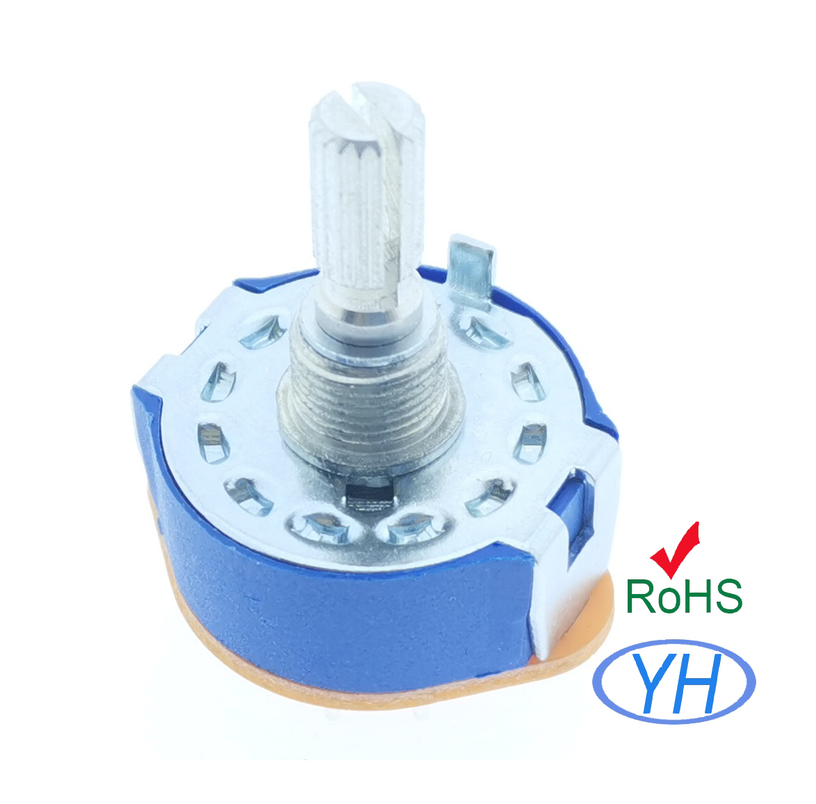 25mm Free samples RS2512 RS2511 Custom dust cover 25mm 1 poles 10 11 12 positions rotary rotate switch Non-shorting with dust cover