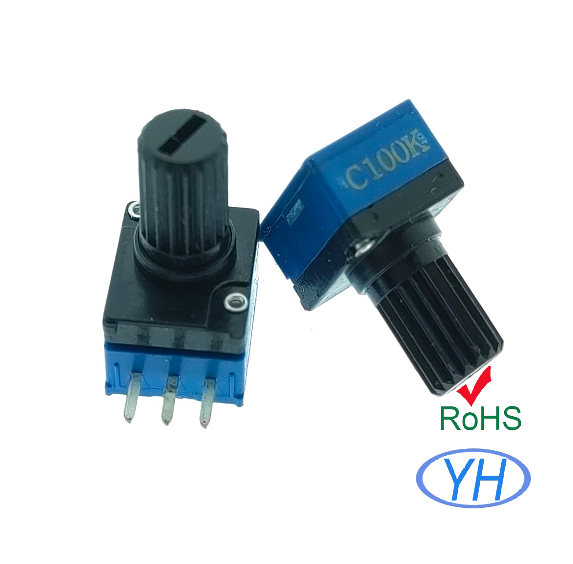 9mm Single Gang Rotary Potentiometer with plastic shaft 10k
