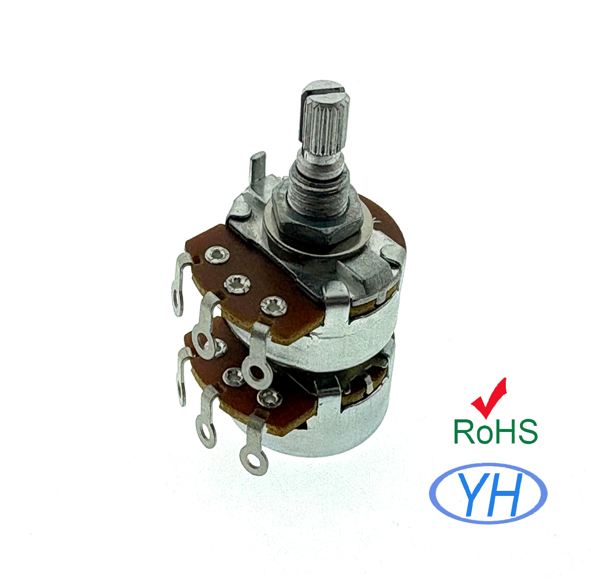 24mm 6 PIN Dual Gang Setero Rotary Potentiometers with Soldering Leg