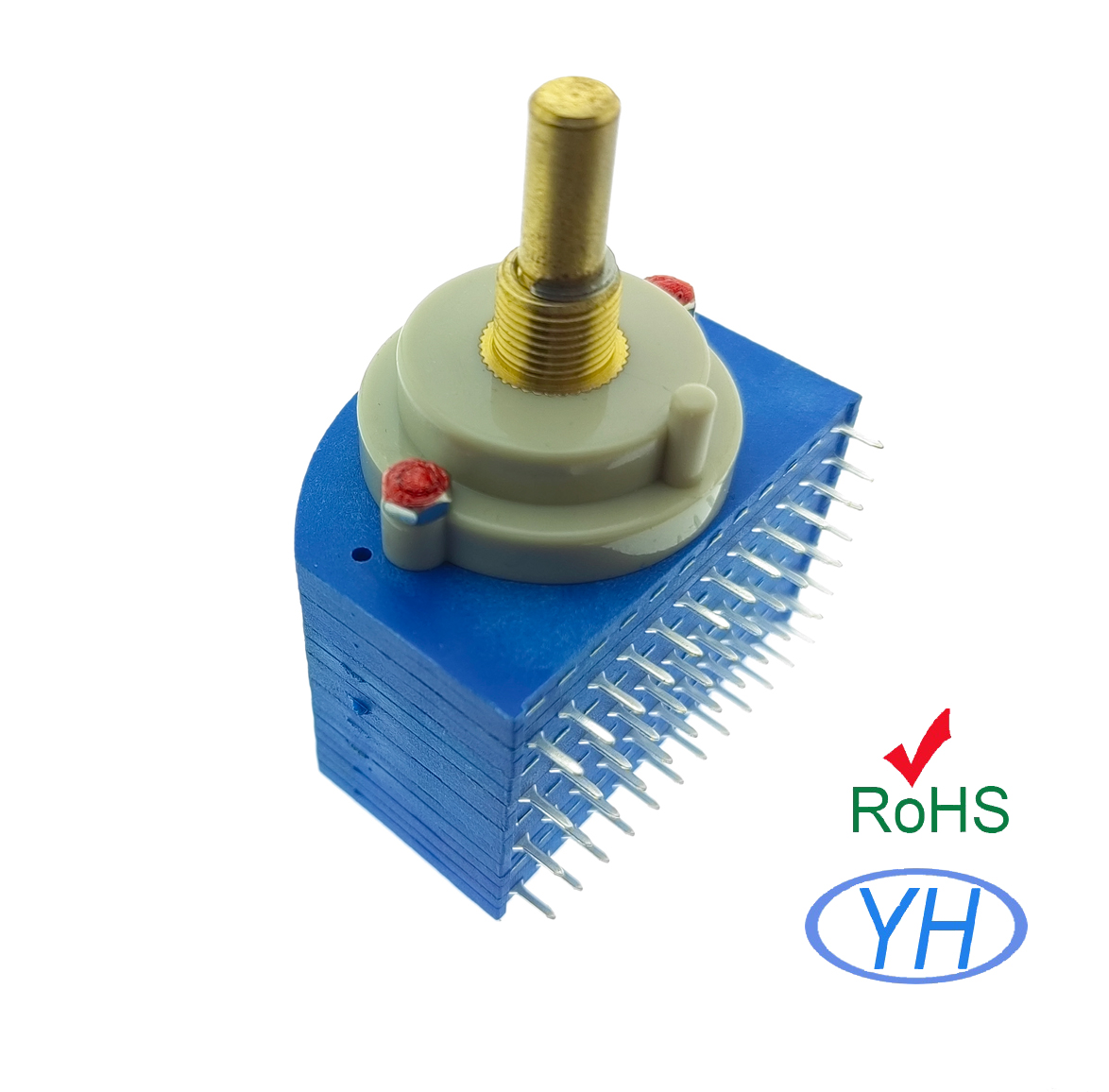 Customization RCP Series 44mm 4 way deck Rotary Switch 1 pole 8 9 10 11 12 position