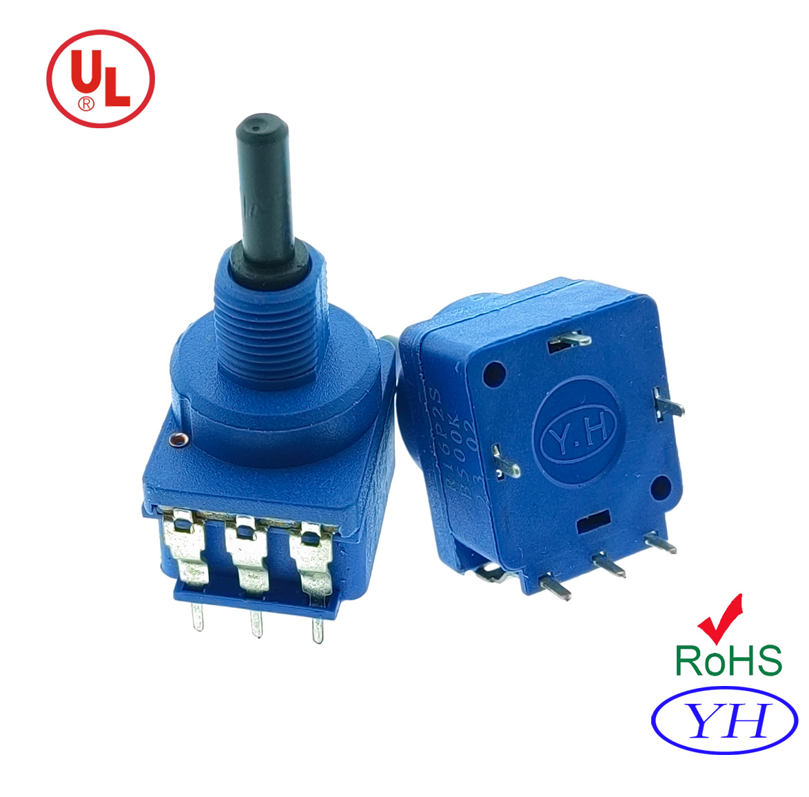 Customized 3A 10A 20A big current switch potentiometer 500K for Dimmer with 4mm plastic shaft